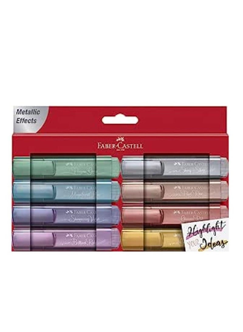 FABER-CASTELL 8 قطع من أقلام التمييز المعدنية متعددة الألوان - Image 1