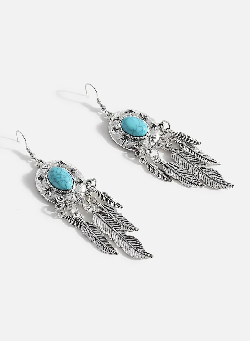 SOHI Blue Stone Dreamcatcher Artificial Earring Jewellery