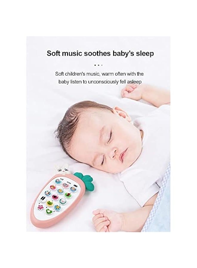 DURKU Adorable Rabbit Face Pretend Play Cell Phone Toy with Music, Lights - Perfect Birthday Gift for Girls - Multicolor - Image 5