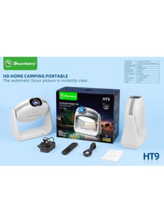 Smartbarry HT9 Portable 4K LCD Projector – Smart Home Theater Projector with Android System, WiFi & Bluetooth, HDMI/USB Support, Keystone Correction, Built-in Speakers for Movies, Presentations & Gaming - Image 2