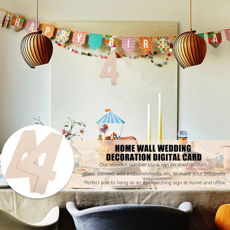 Generic 2pcs Large Unfinished Wood Number Signs for DIY Crafts and Home Wall Decor, Natural Wood Boards for Wedding, Party, and Seasonal Decorations - Image 4