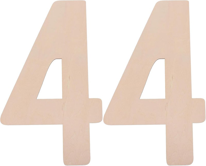 Generic 2pcs Large Unfinished Wood Number Signs for DIY Crafts and Home Wall Decor, Natural Wood Boards for Wedding, Party, and Seasonal Decorations - Image 1