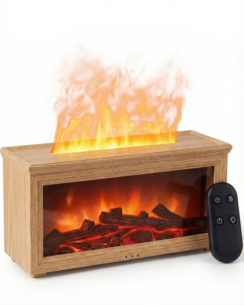 Torlaist Essential Oil Diffuser, 7-Color Fireplace Fire Flame Aromatherapy Humidifier, 280ml Ultrasonic Aroma Diffuser Valentine's Day Gift with Time Sets and Remote Control for Bedroom Home Yoga Office - Image 1