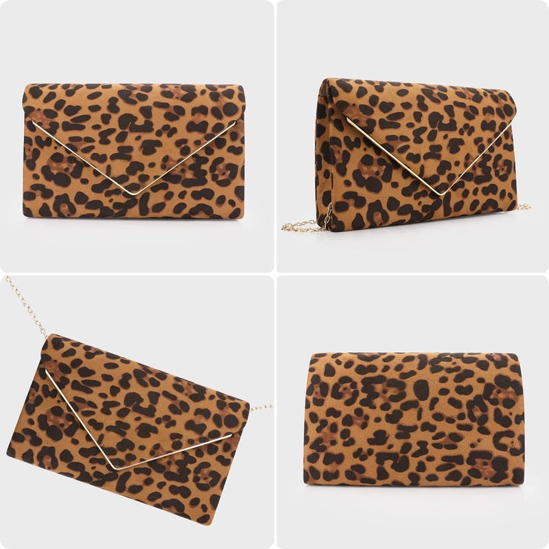 BBjinronjy Clutch Purse for Women Evening Bags Handbags for Wedding Party Cocktail Prom Faux Suede Crossbody Shoulder Bag - Image 3