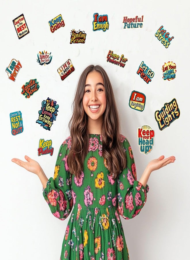 PARTH IMPEX 310Pcs Motivational Inspirational Quote Stickers - Encouraging Positive Affirmation for Teens Adults Students Teacher Employees, Vintage Retro Style Vinyl Decals for Scrapbook Laptops Water Bottles - Image 5