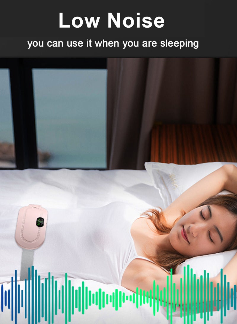 Generic Portable Cordless Heating Pad Electric Waist Belt Device Fast Heating 3 Temperature Modes 4 Vibration Massage Speeds for Back Pain Relief USB Charging Belly Heating Pad for Girls and Women  - Image 4