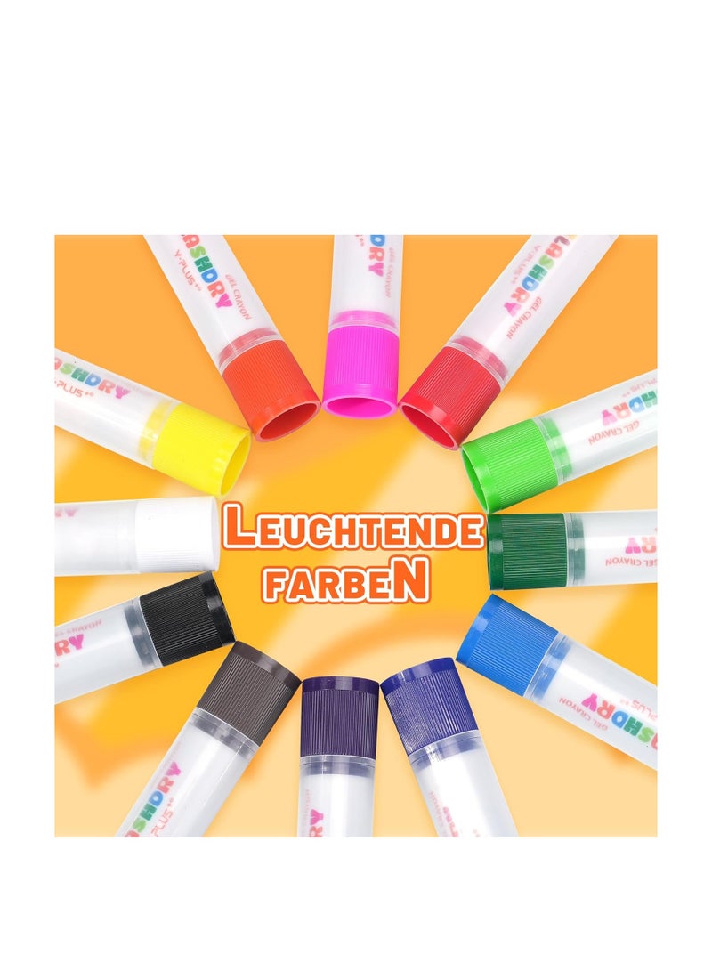 YPLUS Paint Sticks for Kids, Flashdry Tempera Paint Stick for Toddler, 12 Colors Non-toxic Washable Coloring Art Supplies for Ages 2-4 3-5 - Image 2