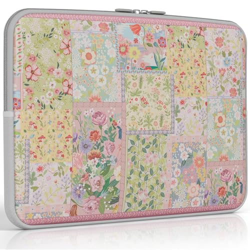 iCasso Laptop Sleeve 13 inch for MacBook Air 13-13.6 inch M3/M2/M1, Cute Laptop Sleeve for MacBook Pro 13 inch, Slim Protective Travel Carrying Case for MacBook Pro 14'', Chromebook, HP, Dell, Pink - Image 1