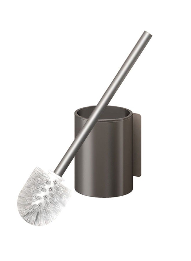 Aluminum Toilet Brush and Holder Set for Bathroom, Durable Bristles for Bathroom Cleaning, Compact Size for Storage and Organization, Wall Mounted Floor Standing Toilet Cleaner Brush - Image 1