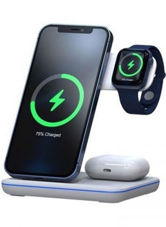 ROCKROSE Airwave Pro Max White 3-in-1 Wireless Charging Stand –White  - Image 1