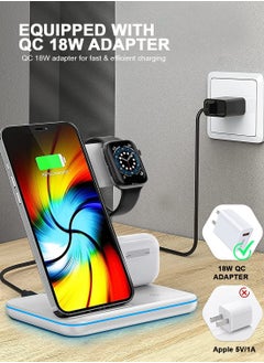 ROCKROSE Airwave Pro Max White 3-in-1 Wireless Charging Stand –White  - Image 3