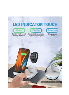 ROCKROSE Airwave Pro Max White 3-in-1 Wireless Charging Stand –White  - Image 4