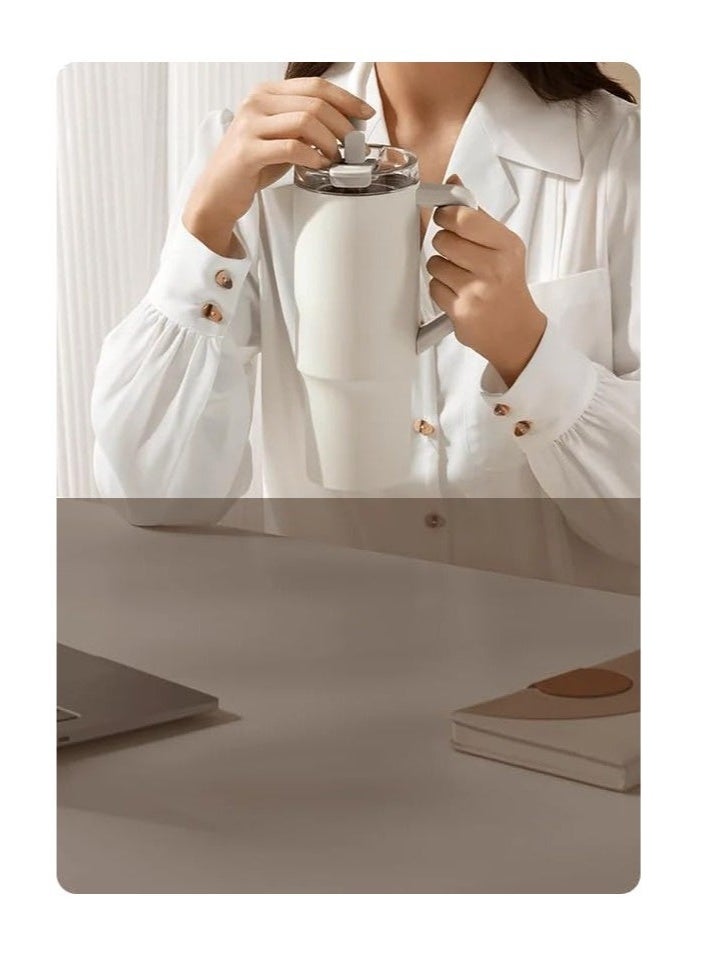 شاومي Smart Straw Cup with Leak-Proof Lid and Built-In Straw | 500ml BPA-Free Portable Water Bottle for Kids and Adults | Lightweight & Durable Reusable Cup for School, Office, Travel, and Outdoor Use | Stylish Frosted Design – Neutral Colors  - Image 5