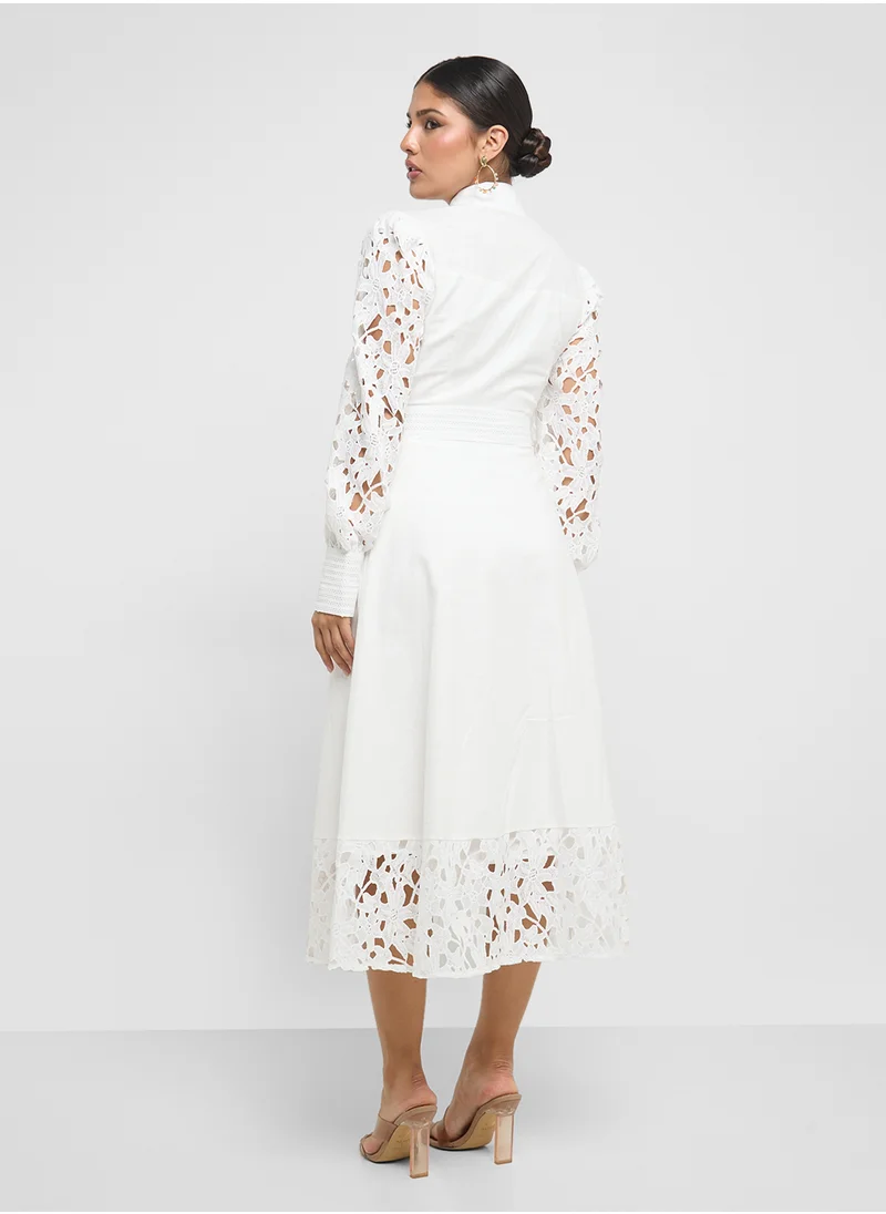 خزانة Lace Shirt Dress