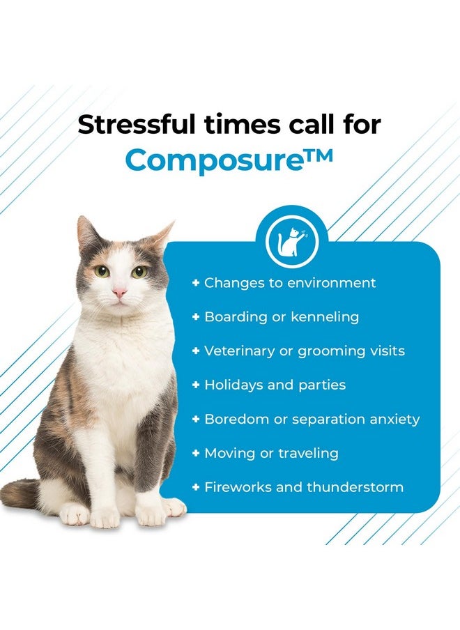 VetriScience Laboratories - Composure, Calming Formula For Cats, 30 BiteSized Chews - Image 1