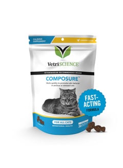 VetriScience Laboratories Composure, Calming Formula For Cats, 30 BiteSized Chews  - Image 1