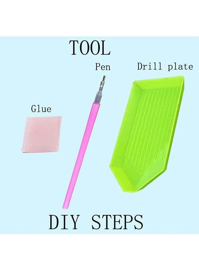 لوحة الماس الدائرية 5D DIY متعددة الألوان 20x20x20 سنتيمتر - Image 3