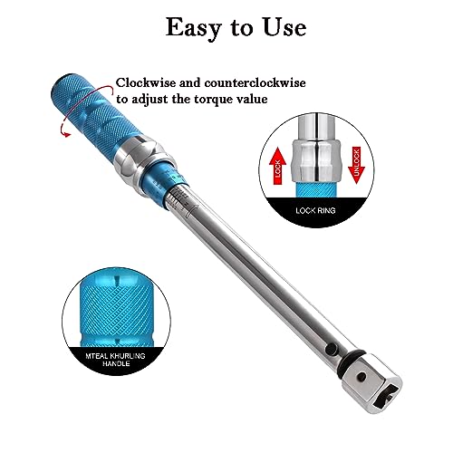 COTOUXKER Open End Adjustable Torque Wrench, 5 to 60 Nm Torque Wrench Set with 30mm Open End and 3/8 Drive Ratchet Changeable Head for Hvac Mini Split - Image 4