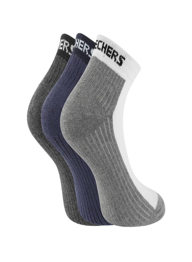 SKECHERS SOCKS - PACK OF 3 MENS HALF TERRY ANKLE - Image 3