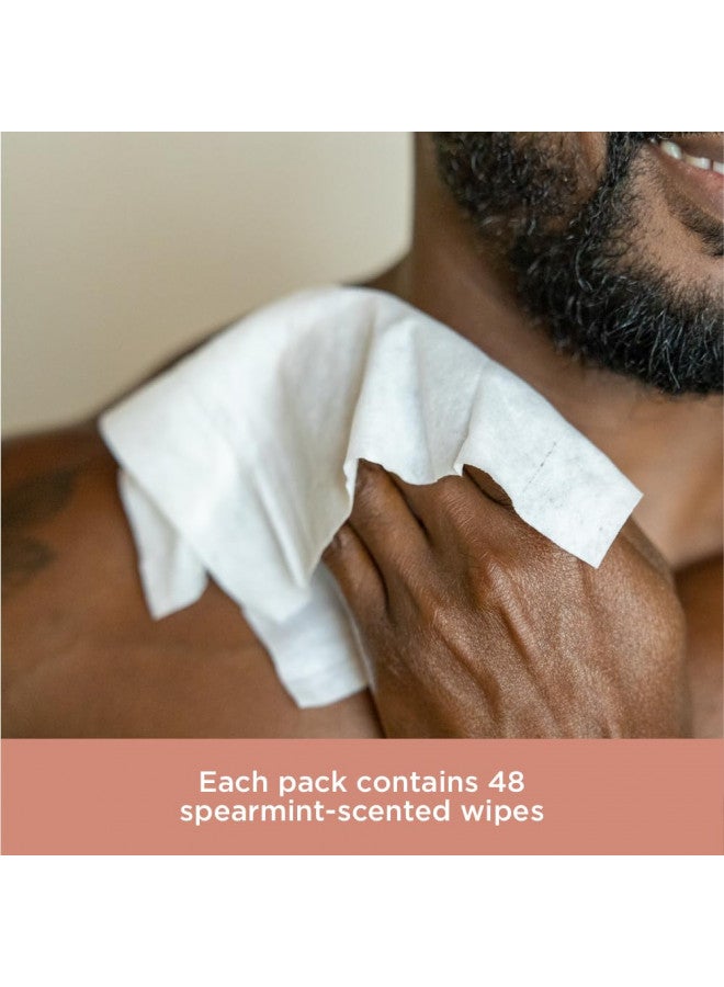 Pure for Men Flushable Wipes | Helps Eliminates Odor, 100% Biodegradable, Paraben & Alcohol Free | Vitamin E, Micellar & Aloe Vera | 48 Count - Image 4