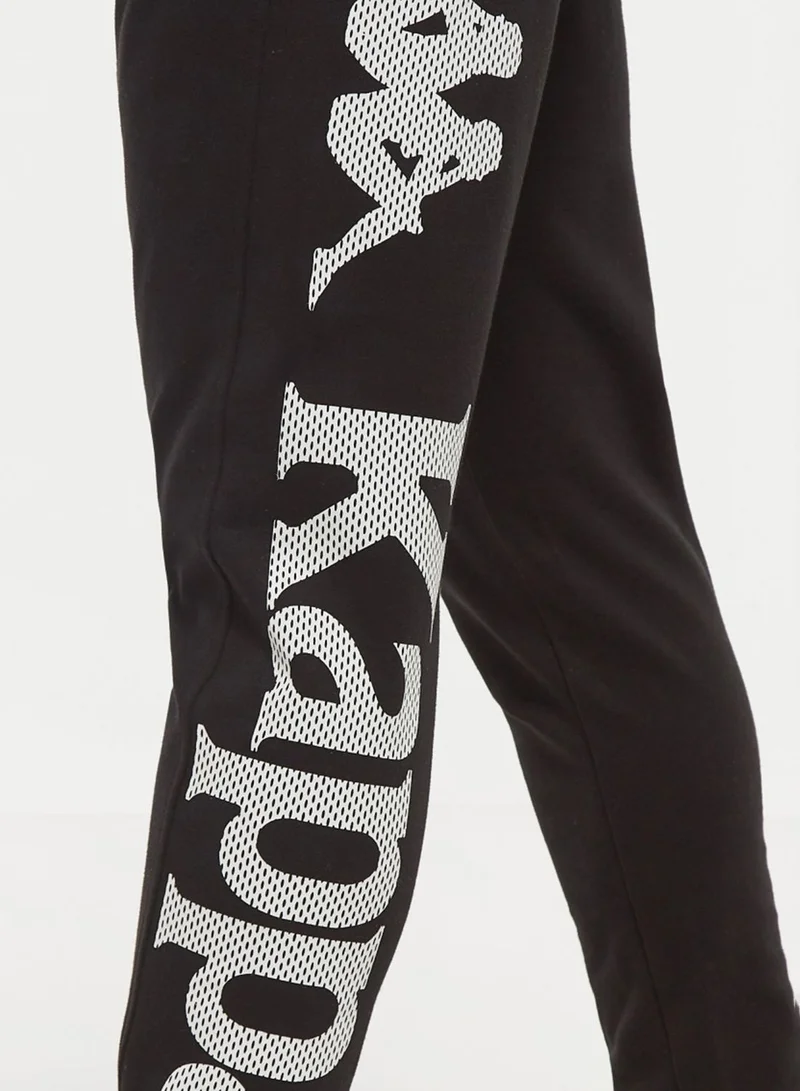 Kappa Logo Drawstring Printed Sweatpants