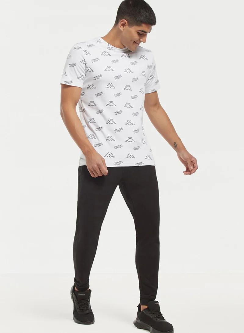 Kappa Logo Drawstring Printed Sweatpants