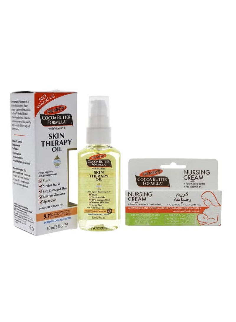 PALMER'S Stretch Mark Skin Treated Oil with Cocoa Butter and Vitamin E Breastfeeding Cream  - Image 1