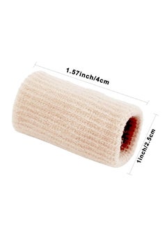 Folanry Sport Finger Sleeves,Thumb Splint Brace For Triggger Finger Support, Breathable Elastic Finger Tape Compression Pression Protector,Reusable and Breathable Finger Support Sleeves for Relieving Pain, Sports, Arthritis,Trigger Finger,10PCS (Beige)  - Image 2