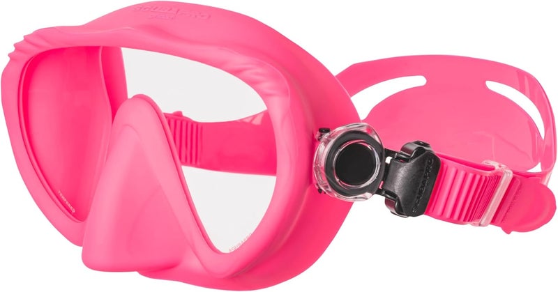 Scubapro SCUBAPRO Ghost Scuba Dive Mask LowVolume Frameless Design wUltra Clear Single Lens Silicone Skirt and EasyAdjust Strap Buckles Pink - Image 3