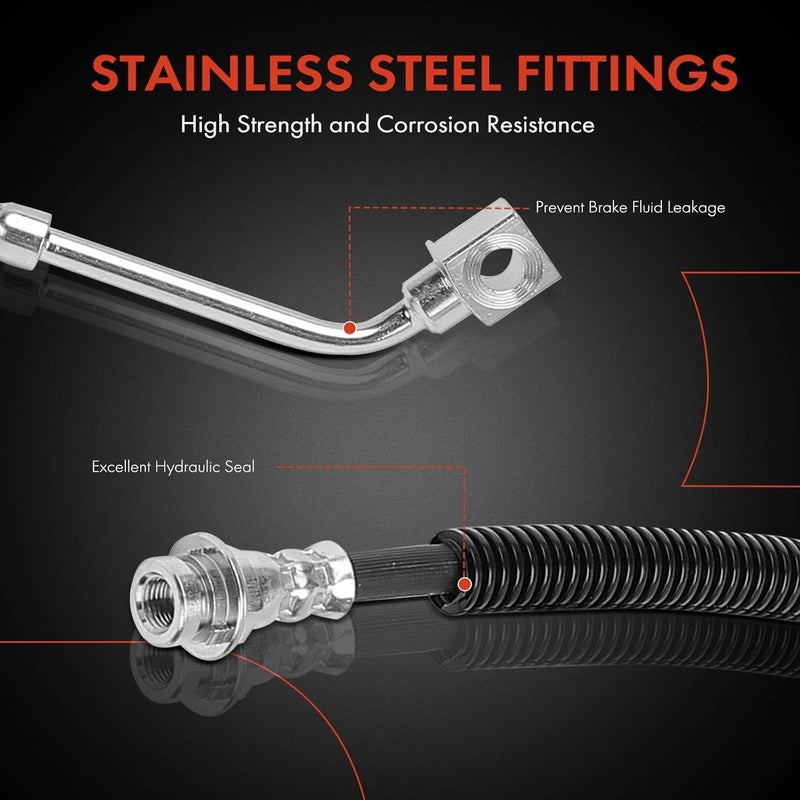 A-Premium Brake Hydraulic Hose for Chevrolet Express 2500 - Image 4