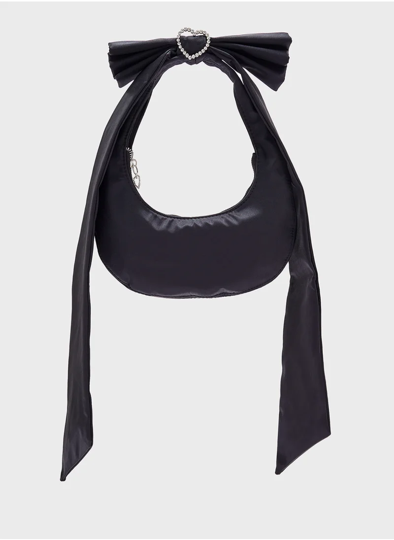 Ginger Heart Diamante Bow Shoulder Bag