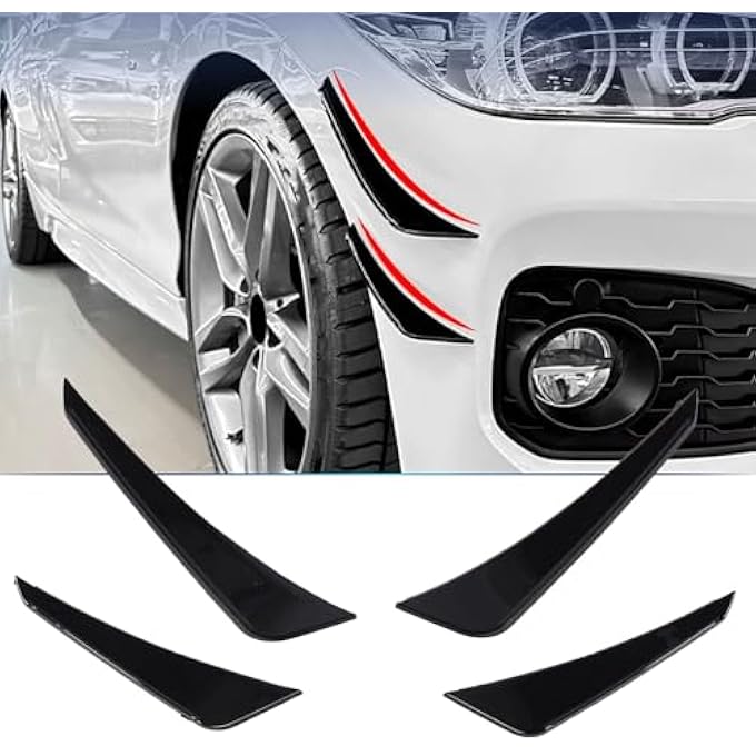 Depisuta Front Bumper Mudguard Side Air Vent Trim, Improved Aerodynamics Glossy Black Side Wing Vent Trim, 2PCS for 1 Series F20 F21 LCI M Sport 2015-2019 for Car Exterior Decoration - Image 1