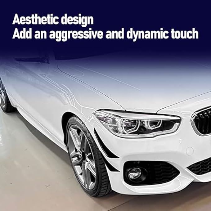 Depisuta Front Bumper Mudguard Side Air Vent Trim, Improved Aerodynamics Glossy Black Side Wing Vent Trim, 2PCS for 1 Series F20 F21 LCI M Sport 2015-2019 for Car Exterior Decoration - Image 2
