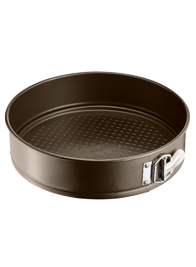 TEFAL Baking Mold | Easy Grip Springform 23cm | Brown | Removable Belt | Carbon Steel | Non-Stick Coating | Easy unmolding | Easy Cleaning | 2 Years Warranty | J1626145 Grey - Image 1