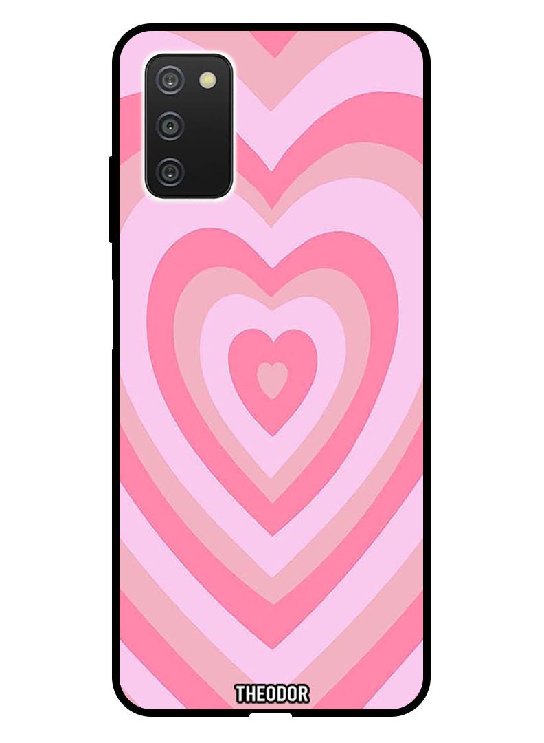 Theodor Protective Case Cover For SAMSUNG GALAXY A03S/A02S Pink Heart - Image 1