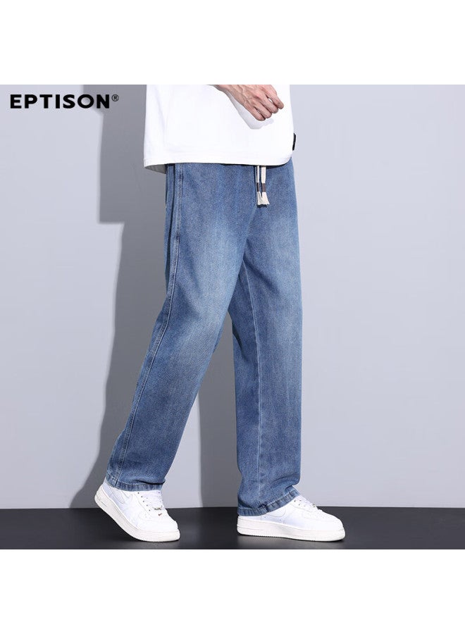 EPTISON Yipintiancheng Vintage Wide-leg Jeans Autumn New Men's Loose Straight-leg Washed Casual Comfortable Pants - Image 1