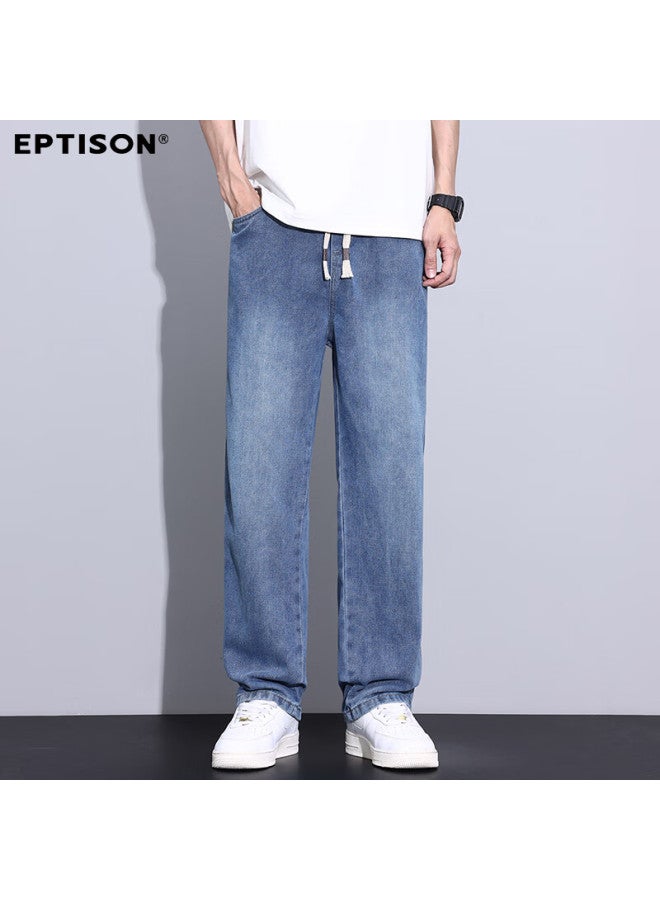 EPTISON Yipintiancheng Vintage Wide-leg Jeans Autumn New Men's Loose Straight-leg Washed Casual Comfortable Pants - Image 3