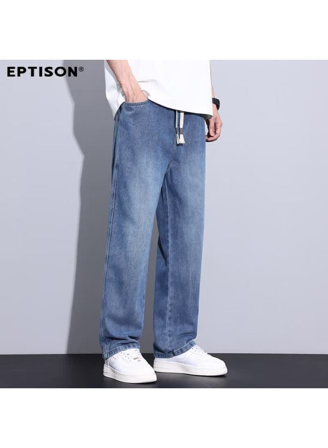 EPTISON Yipintiancheng Vintage Wide-leg Jeans Autumn New Men's Loose Straight-leg Washed Casual Comfortable Pants - Image 4