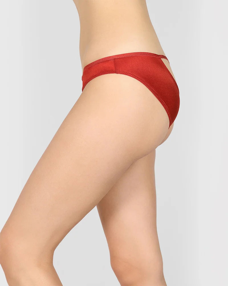 Isla & Evie Isla & Evie ORANGE SATIN UNDERWEAR