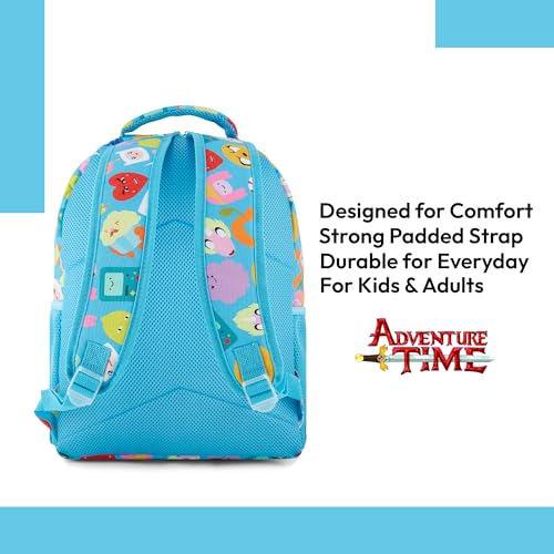 Adventure Time Classic Cartoon Backpack: Fin and Jake Allover Print Backpack by Cartoon Network - Light Blue - Image 3