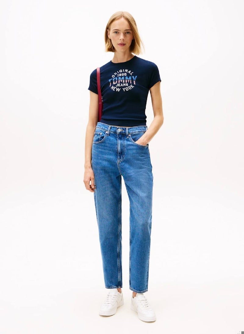 TOMMY JEANS Mom Ultra High Rise Straight Tapered Jeans  - Image 5