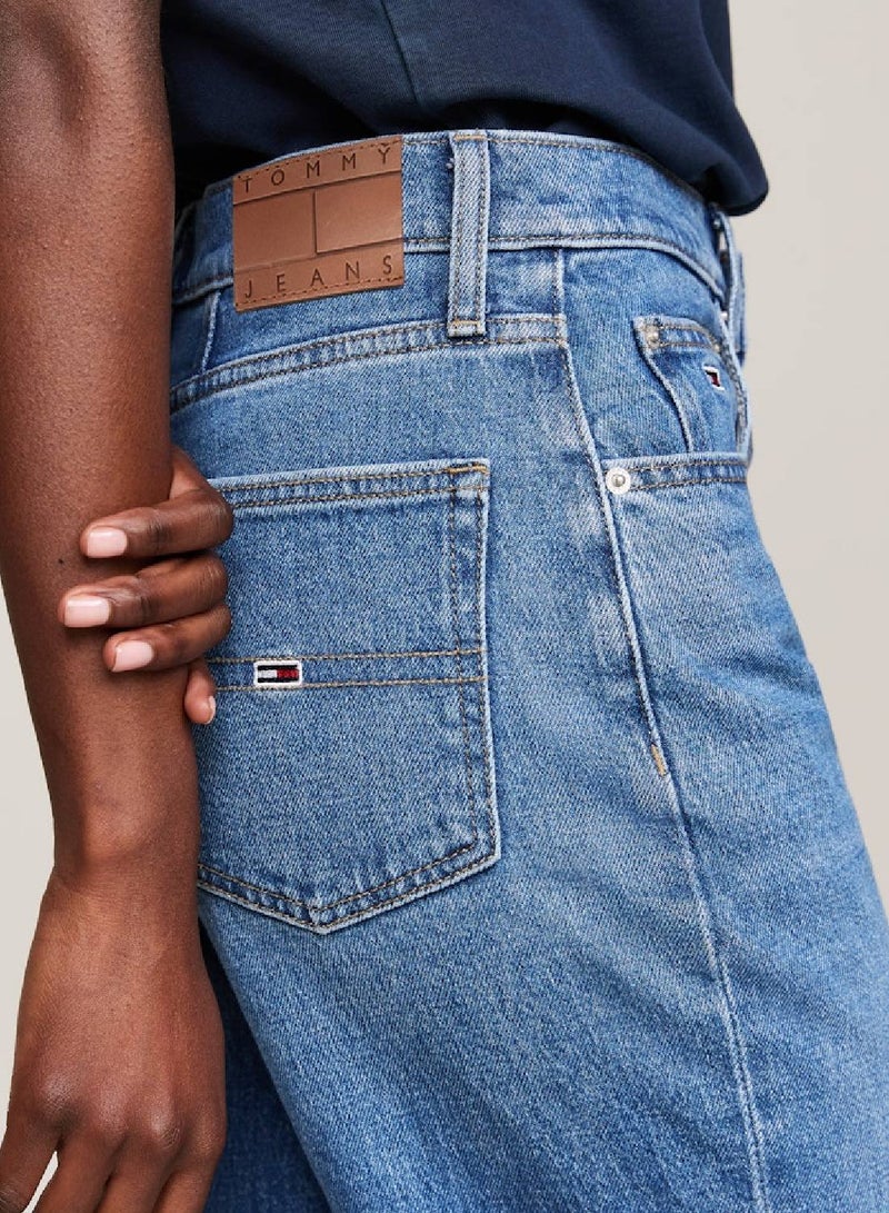 TOMMY JEANS Mom Ultra High Rise Straight Tapered Jeans  - Image 4