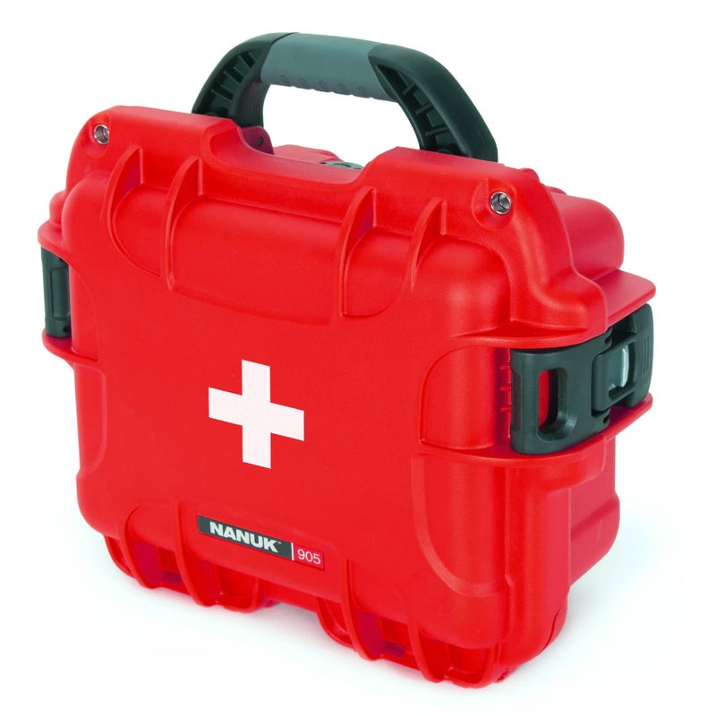 Nanuk 905 Waterproof First Aid Prepper Survival Gear Dust and Impact Resistant Case Empty Red 905FSA9