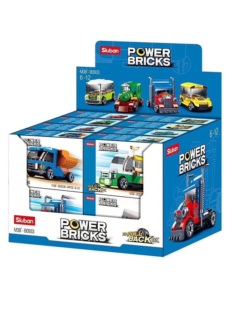 Sluban - Sluban - Power Bricks Pull Back Cars Bricks Set (Different Models) - M38-B0933 - Image 1