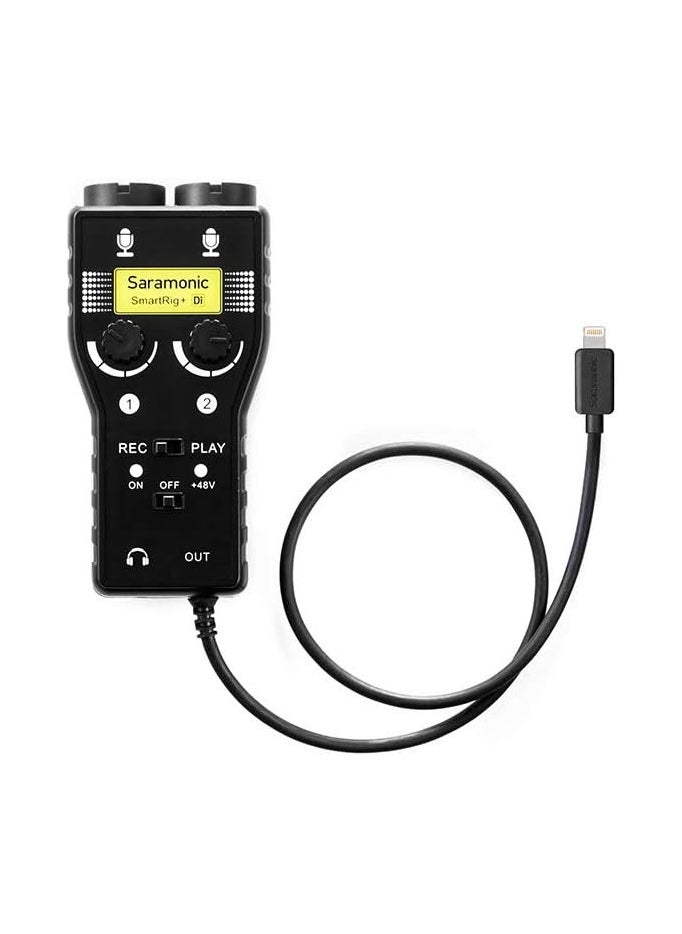 Saramonic SmartRig+Di 2-Channel Mic and Guitar Interface with Lightning Connector for iOS Devices