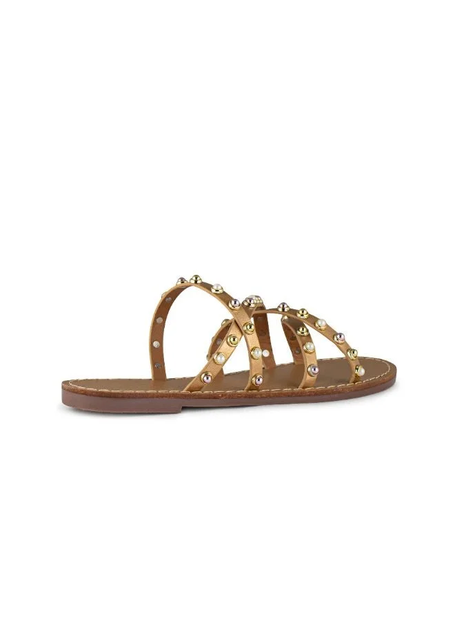 فينتشي صندل متعدد الأحزمة بكعب منخفض