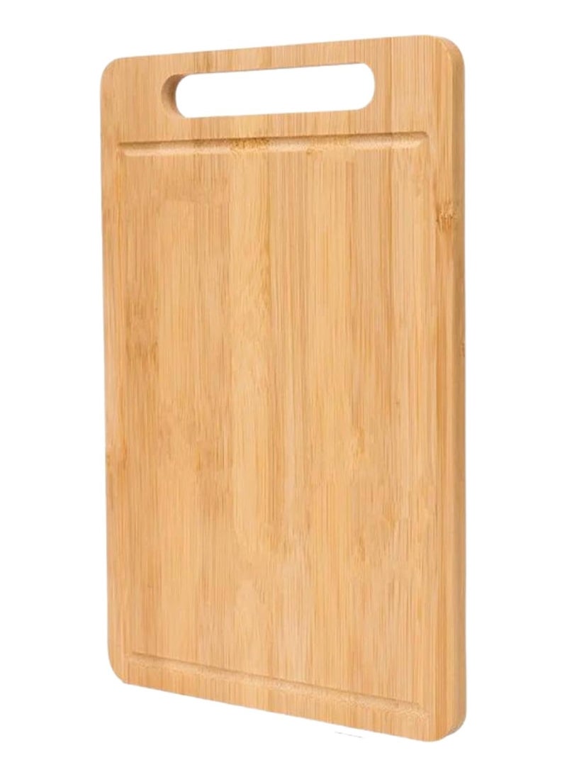 Zimtal - Large Bamboo Wooden Chopping Board with Handle Cutting Board with Juice Groove for Kitchen, Meat, Vegetables (Large) - Image 1