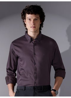 Dark Wine Satin Shirt - pzsku/Z922B6BCD7F15C0CE5ACAZ/45/_/1738306777/d3e2273b-77bc-48e0-a73f-f5cb183ba9ae