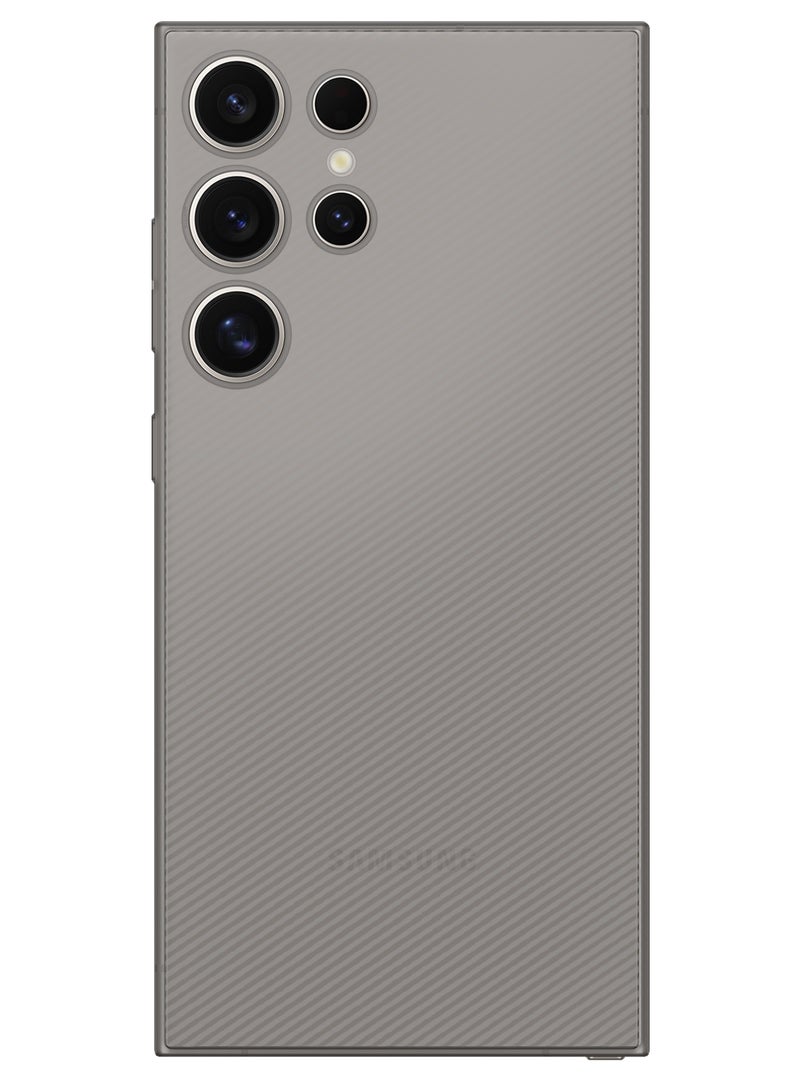 عبوة 2 من غلاف Air Skin لجهاز Galaxy S24 Ultra تصميم غلاف خلفي متين وقوي رقيق للغاية حماية من السقوط غلاف شفاف - أسود - Image 3