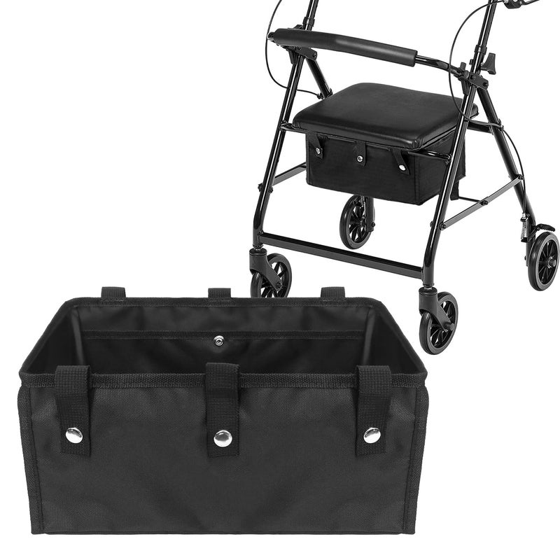 BOHEMIABY Under Seat Rollator Bags Four Wheel Drive Walker Basket Reusable Walker Bags for Rolling Walker Rollator Basket Accessory for Women Men Seniors Storage Ipad Books and Fssentials - Image 3